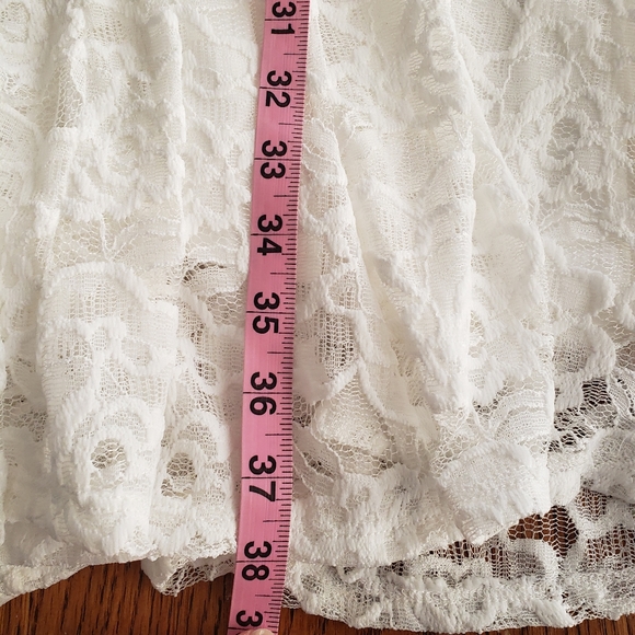 🌷Perceptions Petite white lace dress size medium - Picture 8 of 9